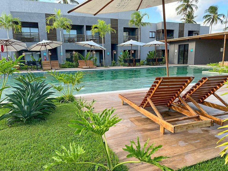 Belíssimo apartamento A107 na Praia do Patacho