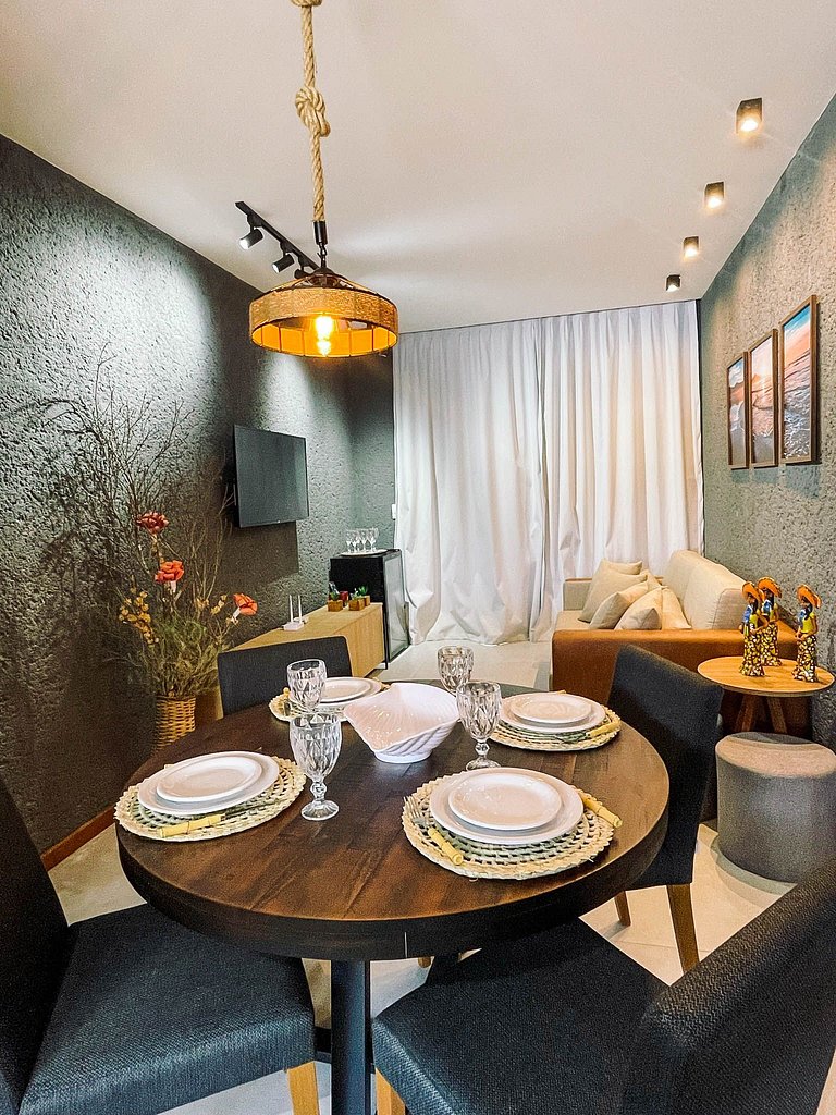 Belíssimo apartamento A107 na Praia do Patacho