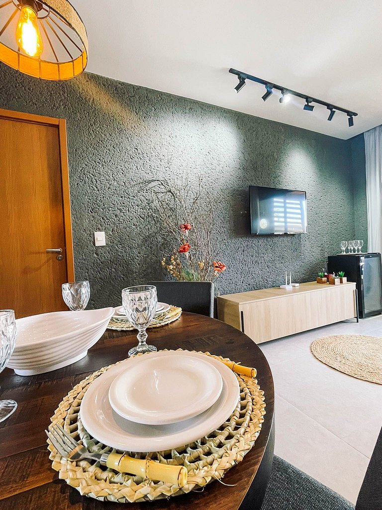 Belíssimo apartamento A107 na Praia do Patacho
