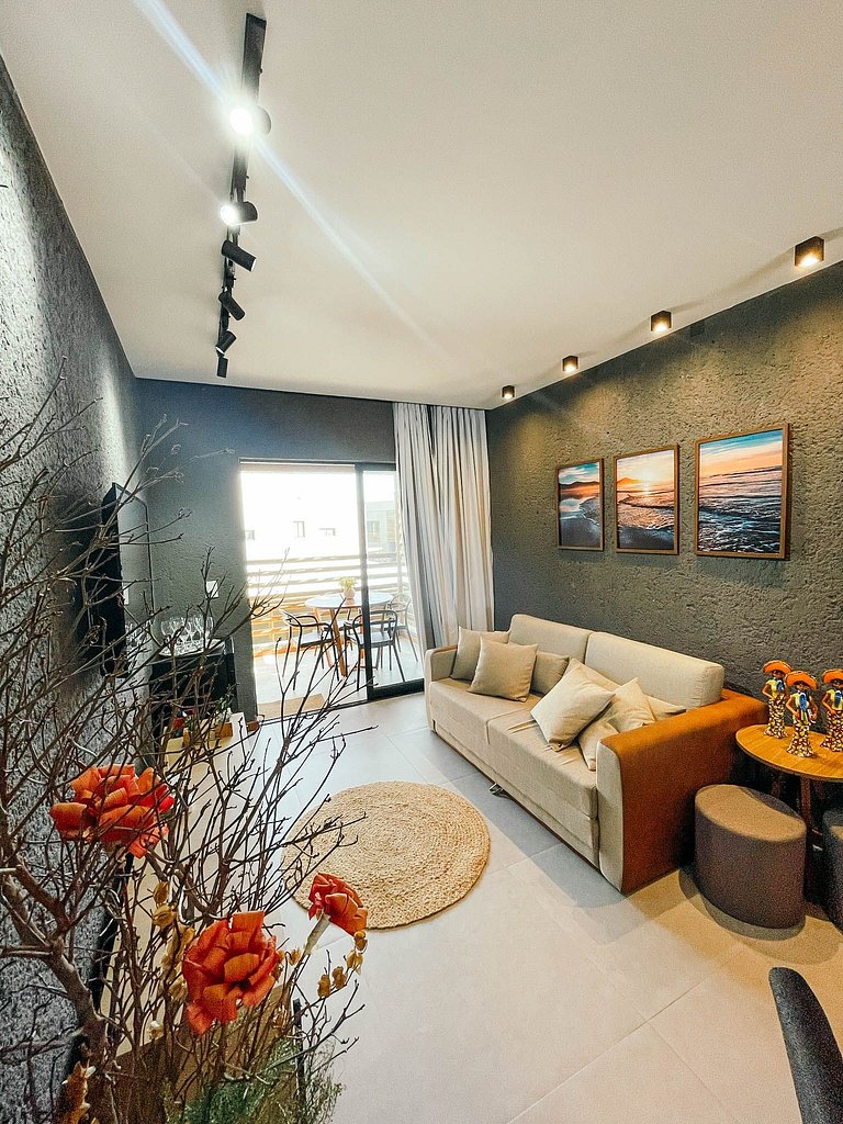 Belíssimo apartamento A107 na Praia do Patacho